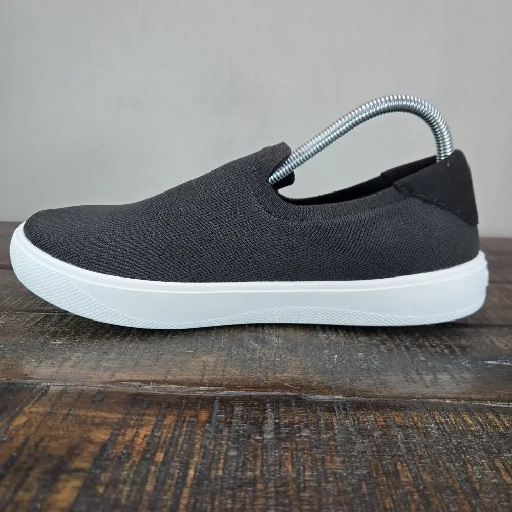 Vessi Boardwalk Slip On Womens Size 9 Waterproof Shoes Sneakers Boulder Black